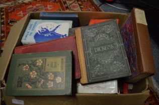 Box of assorted books.