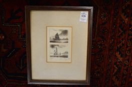 Annette Johnson, two limited edition engravings depicting sailing ships.