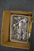 A quantity of plated flatware.