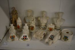 A small group of crested china, mostly military and Royal related.