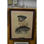 R C Smith, portrait bust of Super Intendant A D Penrice, signed and dated 1927, framed and glazed