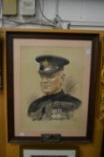 R C Smith, portrait bust of Super Intendant A D Penrice, signed and dated 1927, framed and glazed