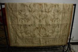A Laura Ashley Aubusson style floral decorated wall hanging 235cm x 165cm.