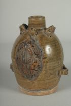 A SMALL CHINESE GLAZED POTTERY EWER, 12.5cm high.