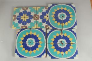 A LARGE GROUP OF 19TH CENTURY MIDDLE EASTERN TILES, (qty).