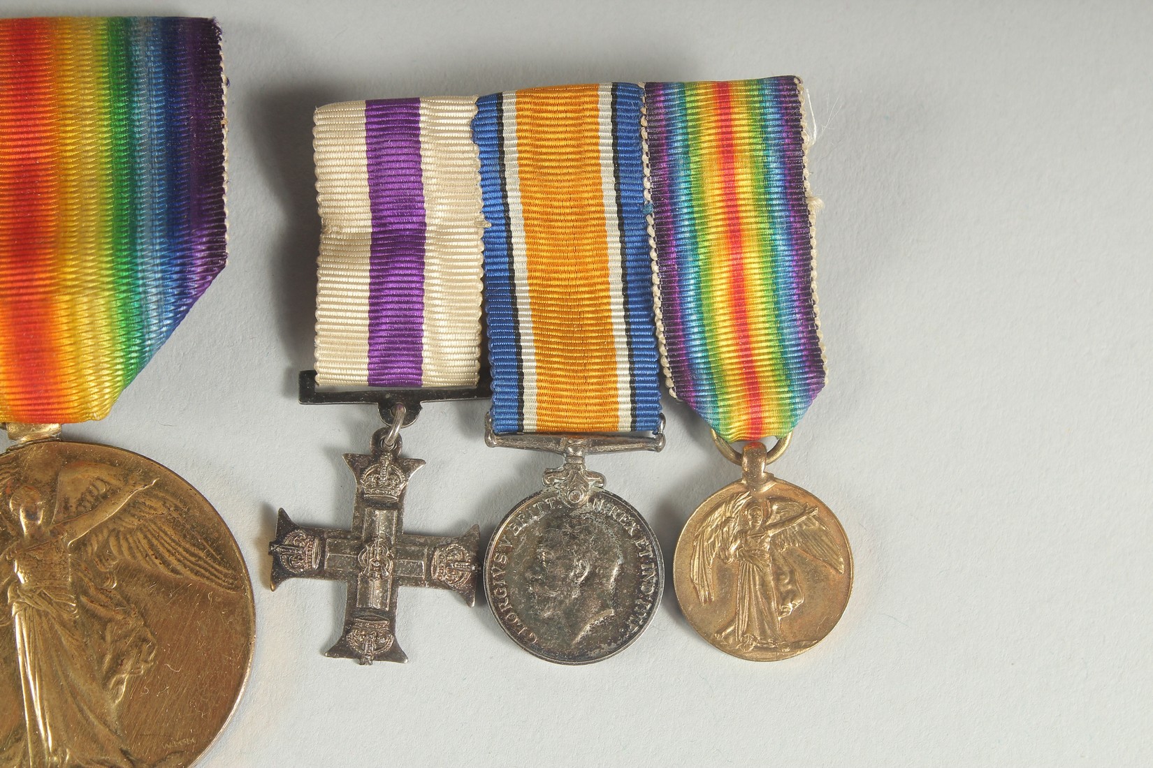 CAPTAIN J. SCOTT. MILITARY CROSS. 1914 - 1918 WAR MEDAL AND VICTORIA MEDAL, plus a set of three - Image 3 of 8