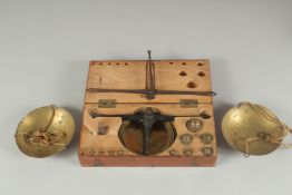 A BOXED SET OF SCALES AND WEIGHTS.