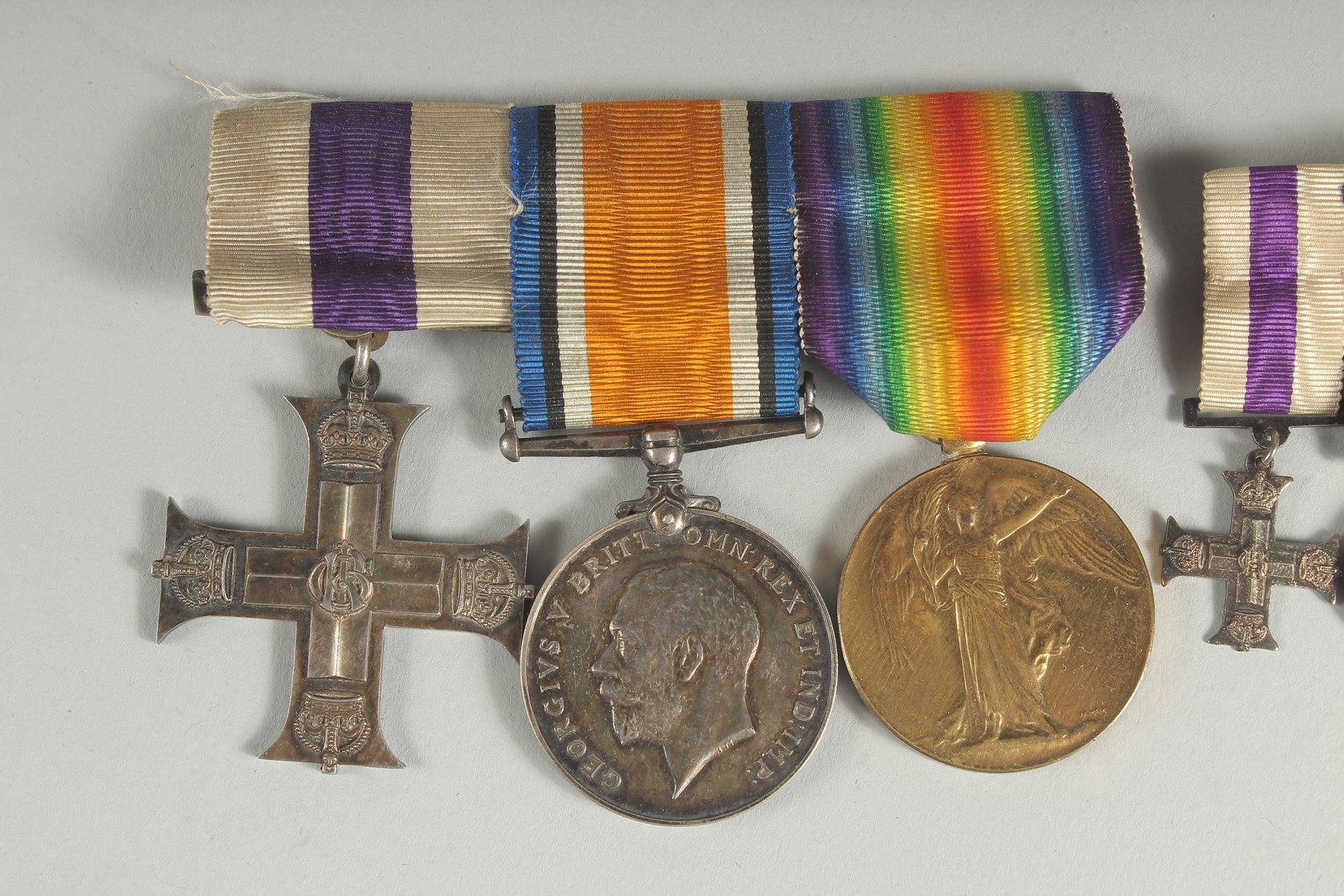 CAPTAIN J. SCOTT. MILITARY CROSS. 1914 - 1918 WAR MEDAL AND VICTORIA MEDAL, plus a set of three - Image 2 of 8