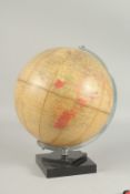 A PHILIPS 10ins CHALLENGER GLOBE on a square base.