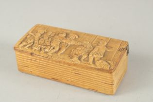 A BIRCHWOOD SNUFF BOX. 3.75ins.