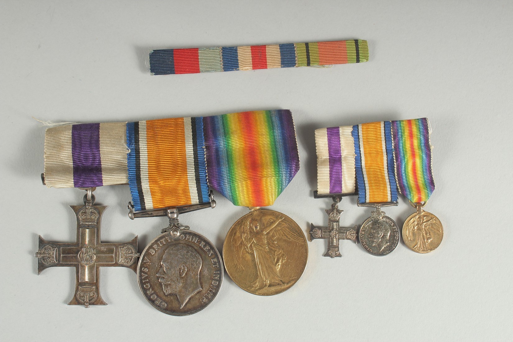 CAPTAIN J. SCOTT. MILITARY CROSS. 1914 - 1918 WAR MEDAL AND VICTORIA MEDAL, plus a set of three