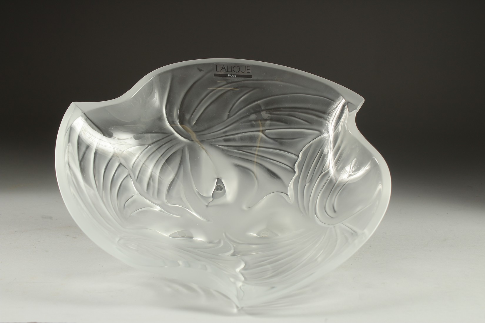 A GOOD LALIQUE FROSTED GLASS DAYDREAM BOWL. 10ins diameter, in original box. - Image 2 of 6