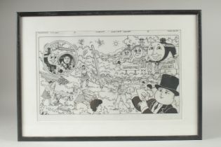 TIM MARWOOD (1954 - 2008) THOMAS THE TANK ENGINE, HIDING HENRY, Signed. 9ins x 16ins