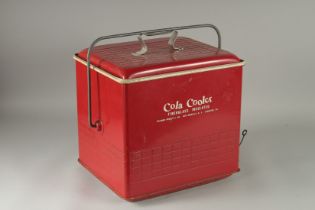 A COCA COLA REPLICA RED COOLER. 14ins high.