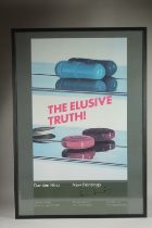 DAMIEN HIRST. THE ELUSIVE TRUTH. Framed and glazed poster. Signed, image: 30ins x 20ins.