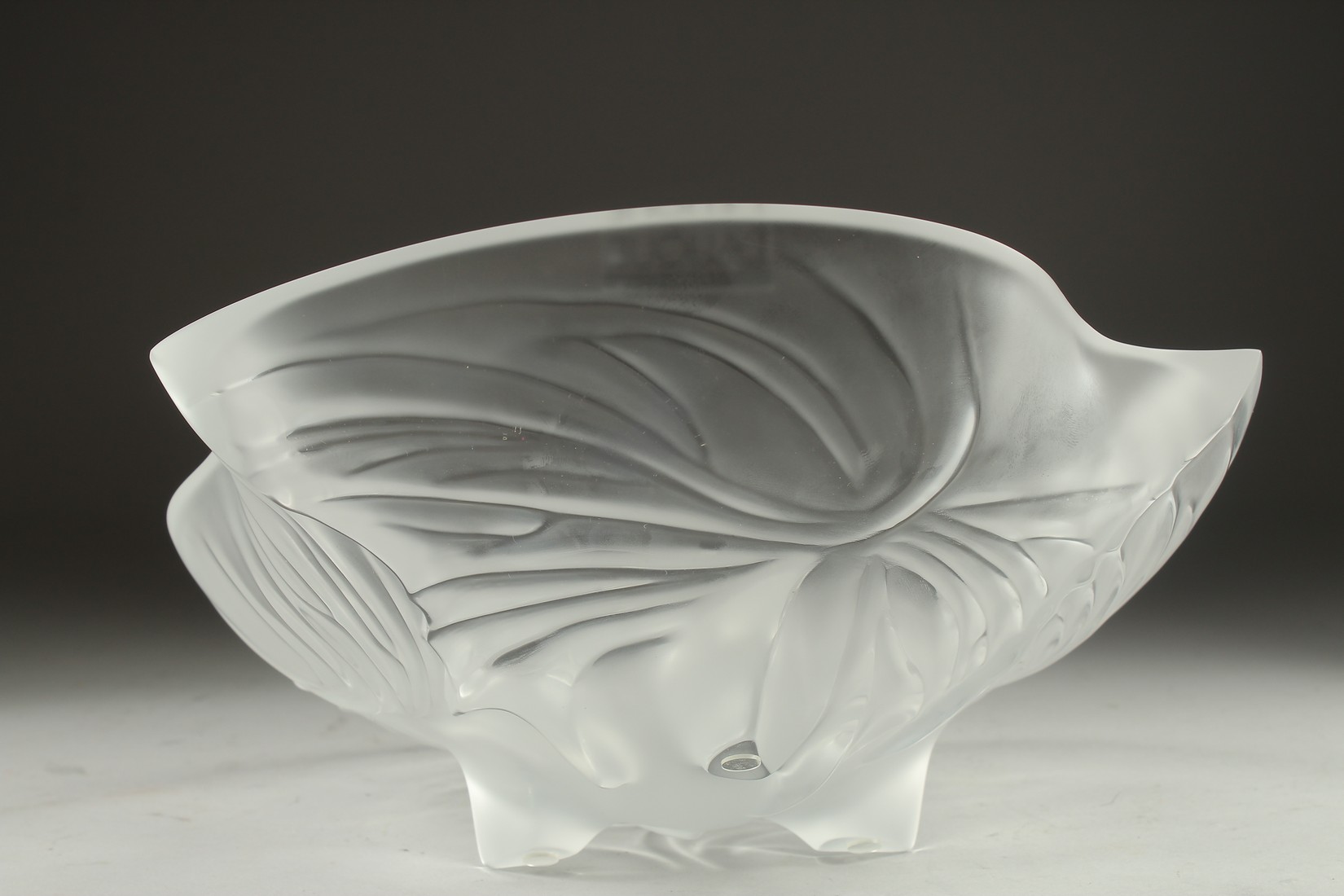 A GOOD LALIQUE FROSTED GLASS DAYDREAM BOWL. 10ins diameter, in original box. - Image 3 of 6