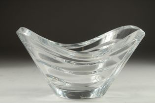 A BACCARAT BOAT SHAPED BOWL