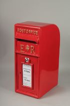 A RED METAL REPLICA E R. POST BOX. 22ins highj.