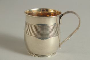 A GEORGE III SILVER CHRISTENING MUG. London 1813. Maker: T W & J