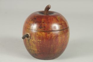 AN APPLE TEA CADDY. 4.5ins