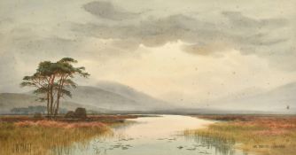 Joseph William Carey (1859-1937), 'Near Connaught, Connemara', a view of a river under changing