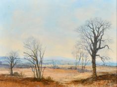 Gerard Hughes (20th Century) British, 'Vale of Aylesbury', oil on board, signed, 6" x 8", (15.5x20.