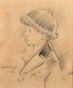 English School, Circa 1926, a head study of a young boy, inscribed 'Harry' and indistinctly
