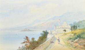 Edwin St. John, Circa 1912, 'Lake Como' and 'Cannes', a pair of watercolours, both signed, each 11.