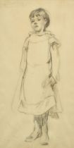 Dora Meeson (1869-1955) Australian, 'Pencil Drawing of a Chelsea Girl', Circa 1920, label verso, 18"