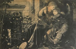 After Burne-Jones, 'Here Among the Ruins', photogravure, image size 13.5" x 20.5" (34 x 52cm).