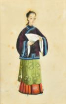 A collection of nine 19th Century Chinese watercolour on pith paper paintings of high-born noble