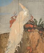 Hans Frank (1884-1948) Austrian, Peacock, colour woodcut, signed in pencil, 7" x 6" (18 x 15cm),