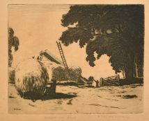 Eric Hesketh Hubbard (1892-1957), 'Making the Stack', etching, signed and inscribed in pencil, plate