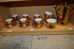 Gilt decorated coffee service.