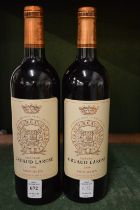 Chateau Gruaud Larose 2009, two bottles.