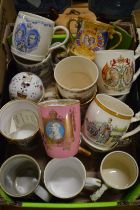 A good collection of Royal Commemorative mugs and beakers etc.