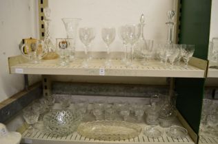 A quantity of cut glassware.