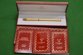 A Cartier fountain pen, boxed with original paperwork.