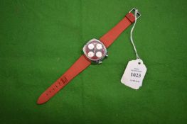 A Gentleman's Buler 4 dial wrist watch.