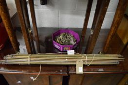 Old brass stair rods and clips.
