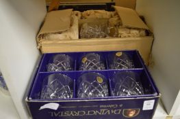 Two boxes of glassware.
