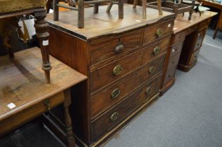 A 19th century mahogany chest of drawers (faults).