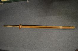A Japanese Kendo bamboo training sword.