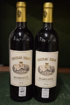 Chateau Siran 2015, two bottles.