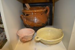 Early earthenware bowls.