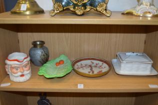 Decorative china to include a Carlton ware dish, sardine box and cover.