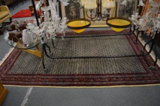 A good large Persian design carpet, cream ground with all-over stylised Boteh decoration 300cm x