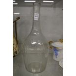 A Continental large glass carafe.