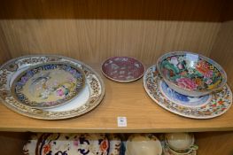Chinese porcelain dishes and plates.