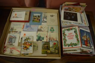 A collection of decorative Christmas cards.